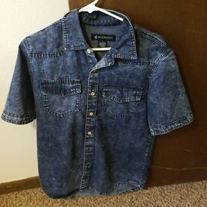 Mens Short Sleeve Button Up